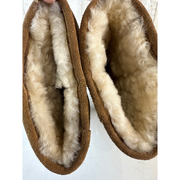 Bearpaw Emma Short Snow Boot Womens Size 9 Tan Brown Wool Shearling Fleece Lined - Picture 7 of 8